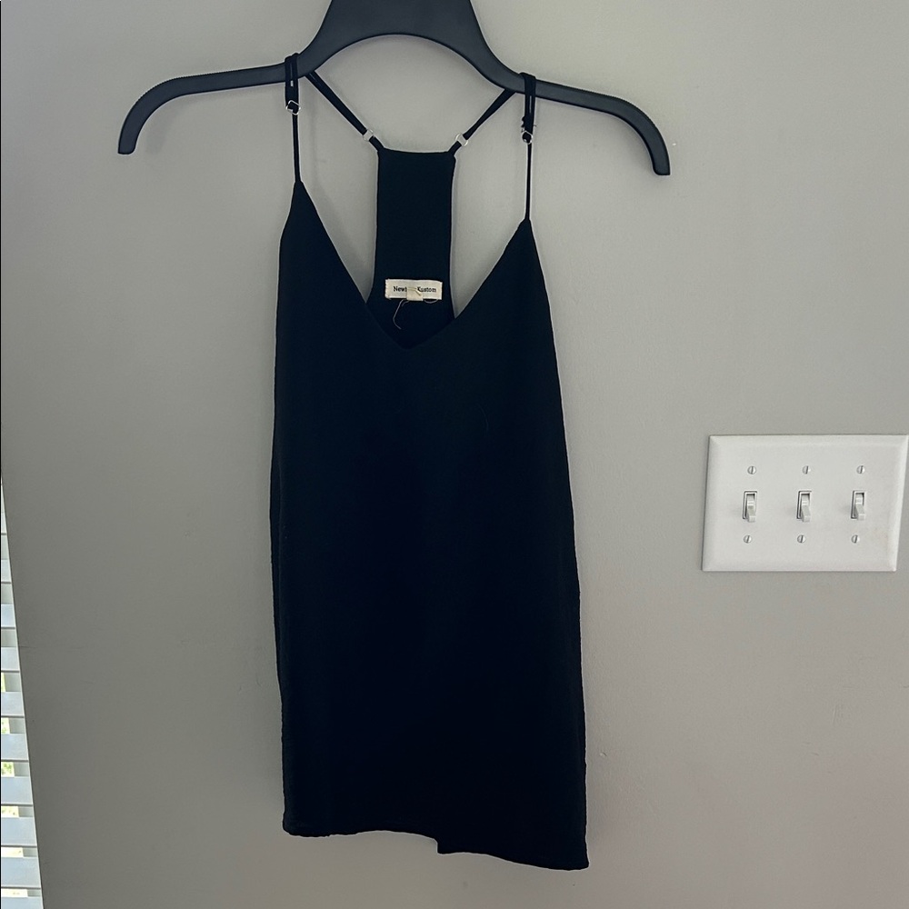 Black Tank with Strappy Back